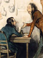 Honore Daumier, Monsieur Daumier, votre Serie est Charmante. This lithograph is for sale.