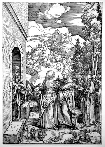 Albrecht Dürer, The Visitation. This original woodcut is for sale: £2500