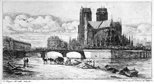 CHARLES MERYON, L’Abside de Notre Dame. This Original etching is for sale:  £5000
