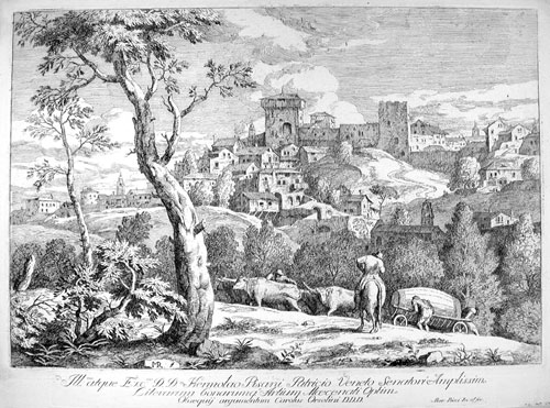 Marco Ricci, Landscape with Hill-Town, 1723