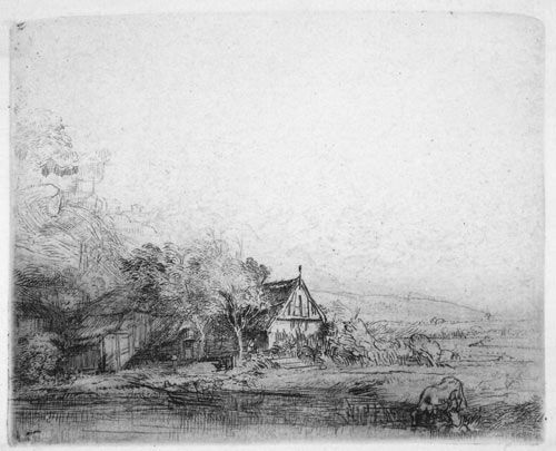 Rembrandt Harmensz. van Rijn, Landscape with a Cow. This original etching has been sold