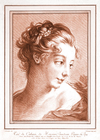 Louis Marin Bonnet (1736–1793): Bust in Profile of a young Woman 