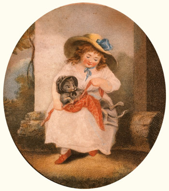 “Child playing with a Cat”