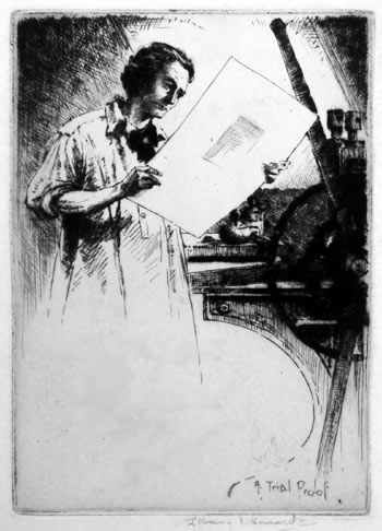 Albany Howarth (1872–1936): A Trial Proof. Drypoint, 1922. (155 x 110 mm)