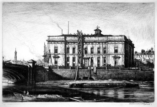 Muirhead Bone (1876–1953): The Old Justiciary Court-House, Glasgow. 