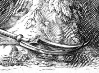 Line engraving - detail of an engraved line