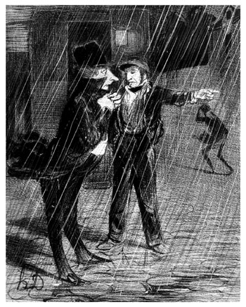 Honoré Daumier (1808–1879): Comment à Chaillot!… Lithograph 1839. (240 x 189 mm)