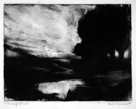 Frank L Emanuel (1865–1948): A lowering Afternoon. Monotype, 1920. (153 x 202 mm)