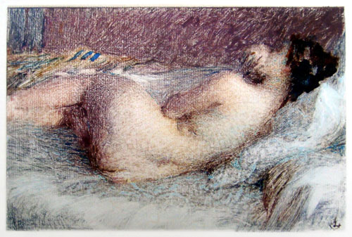 Ernest Laurent (1859–1929): Reclining Nude 