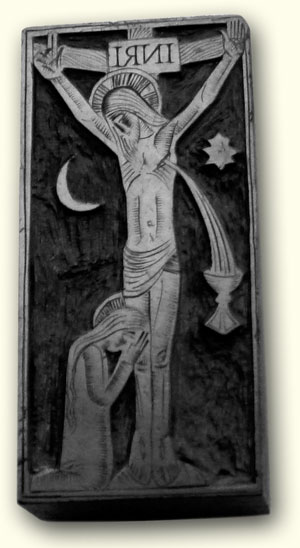 "The Crucifixion and Chalice", by David Jones.